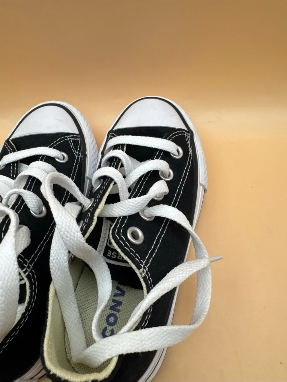 Converse Kids Black & White Low Top Sneakers